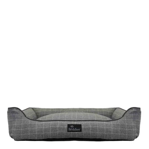 Beddies Grey Check Lounger Large -Pet Dog Shop beddies dog bed