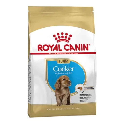 Royal Canin Cocker Spaniel Junior 3kg -Pet Dog Shop royal canin puppy cocker dry kibble front