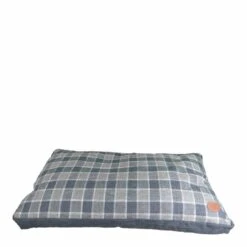 Pet Dog Shop -Pet Dog Shop snug and cosy pet grey check lounger 1